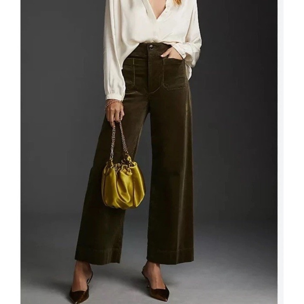 Anthropologie The Colette Corduroy Crop Wide-Leg Pants by Maeve 28
